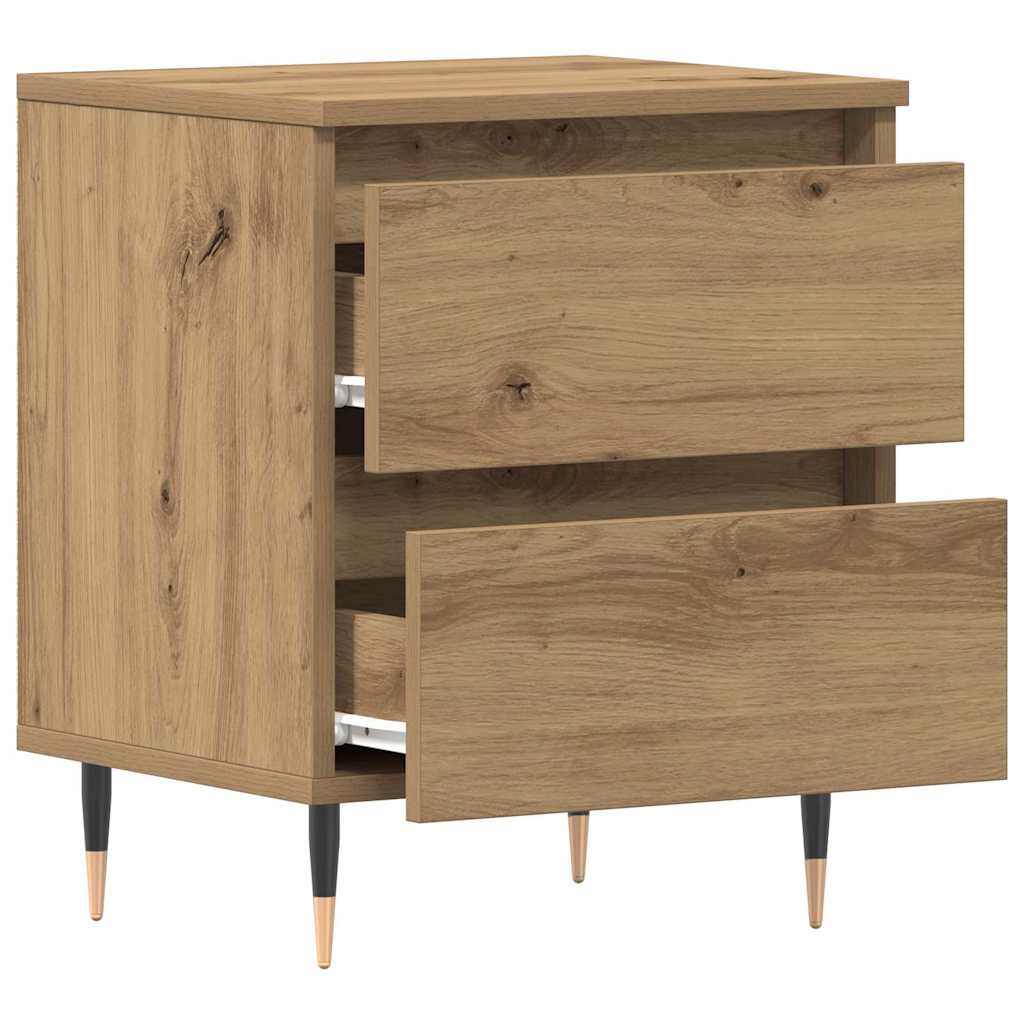 Nattbordskap 2 pcs Artisan Eik 40 x 35 x 50 cm Konstruert tre