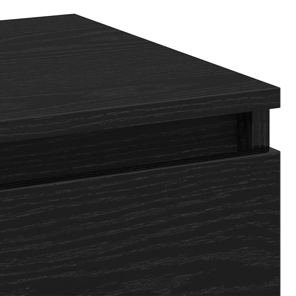 Nattbordskap 2 pcs Svart Eik 40 x 35 x 50 cm Konstruert tre