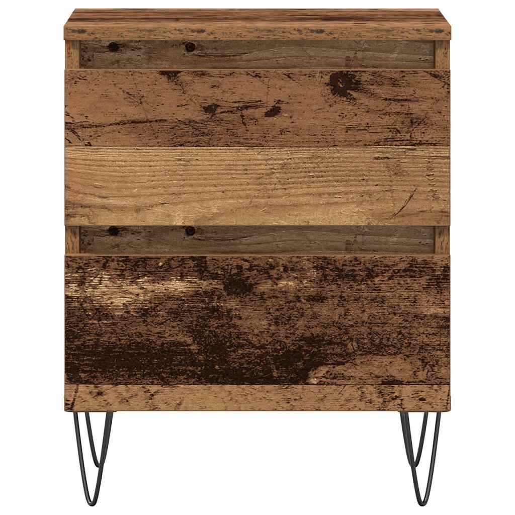 Nattbordskap 2 pcs Gammelt tre 40 x 35 x 50 cm Konstruert tre