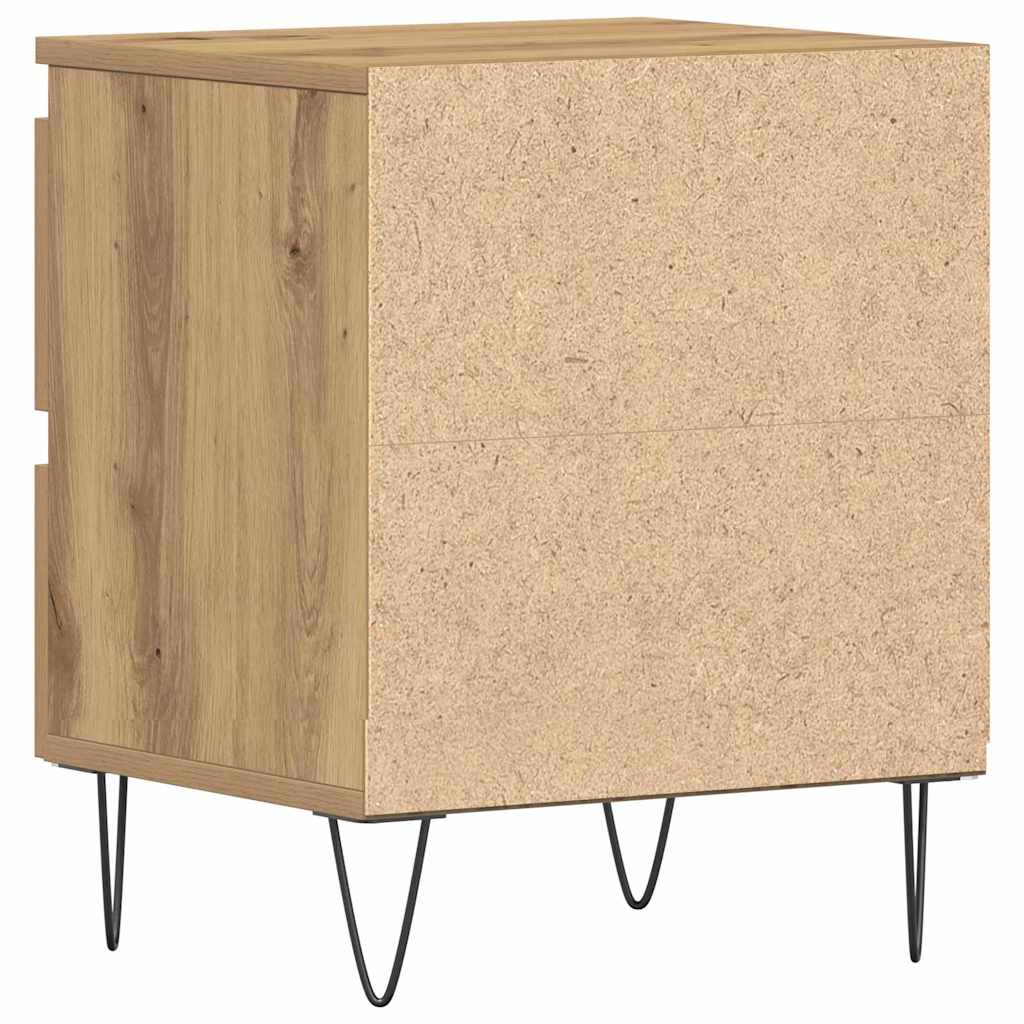 Nattbordskap 2 pcs artisan eik 40 x 35 x 50 cm Konstruert tre