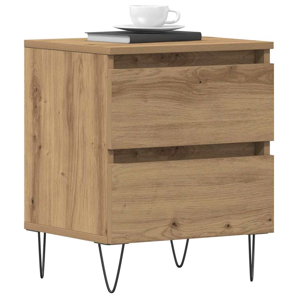 Nattbordskap 2 pcs artisan eik 40 x 35 x 50 cm Konstruert tre