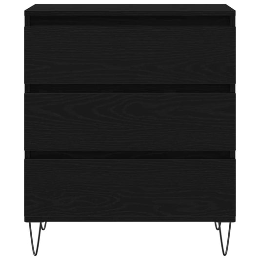 Serviesskap med skuff Svart Eik 60 x 35 x 70 cm Konstruert tre