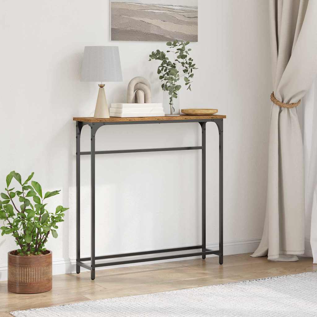 Konsollbord Gammelt tre 75 x 19,5 x 75 cm Konstruert tre