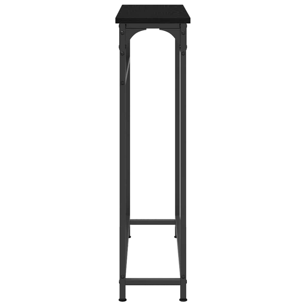 Konsollbord Svart Eik 75 x 19,5 x 75 cm Konstruert tre