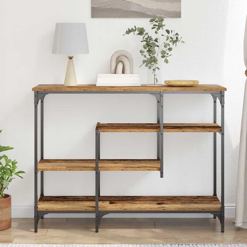 Konsollbord Gammelt tre 100 x 35 x 75 cm Ingeniørtre og metall