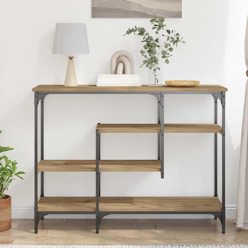 Konsollbord artisan eik 100 x 35 x 75 cm Ingeniørtre og metall