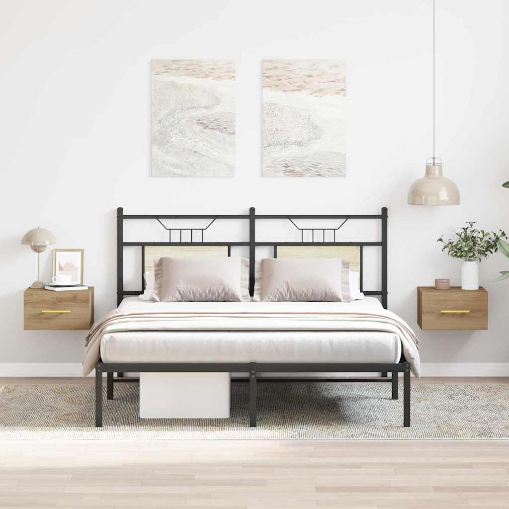 Nattbordskap 2 stk. 35 x 35 x 20 cm Konstruert tre Artisan Eik
