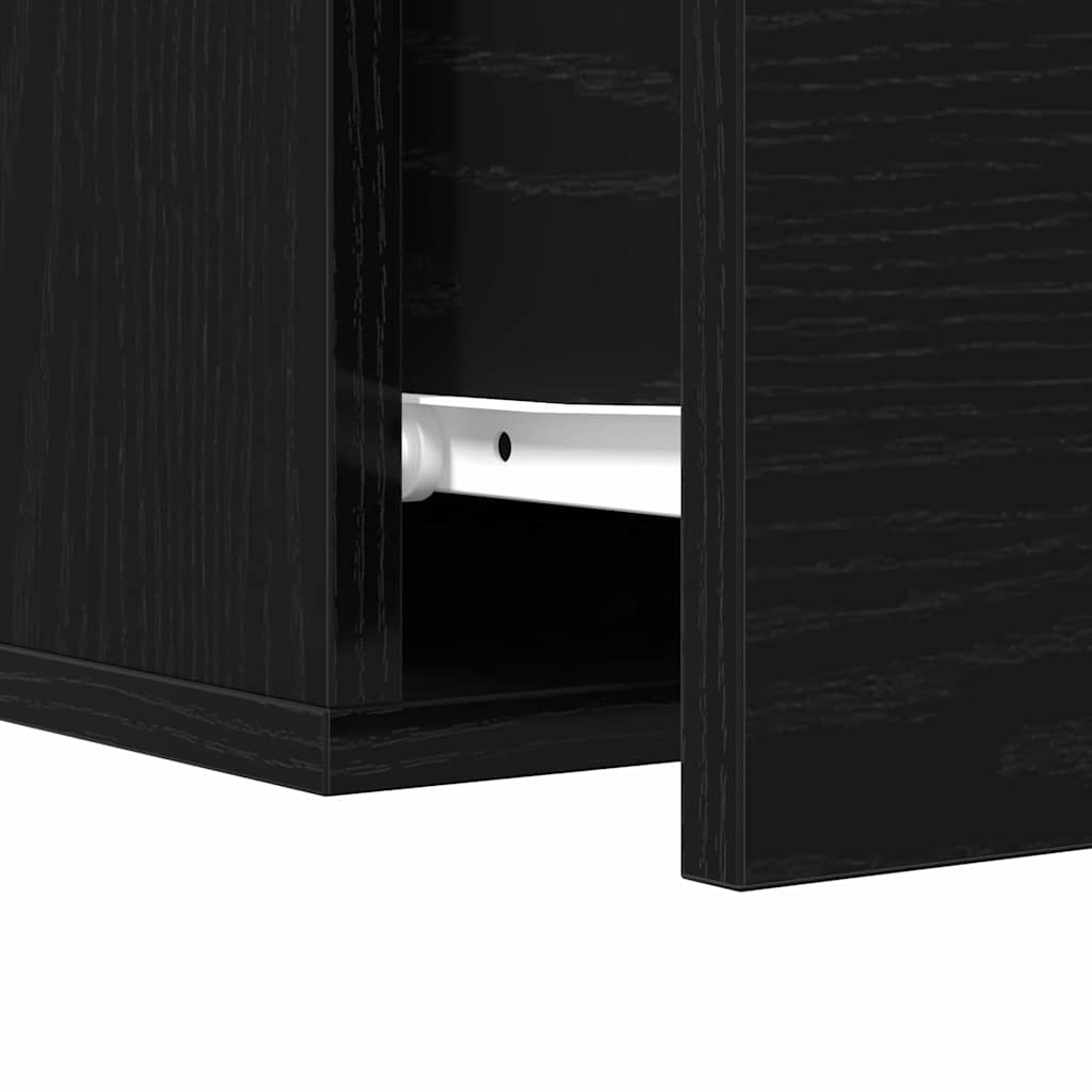 Nattbordskap Svart Eik 35 x 35 x 20 cm Konstruert tre