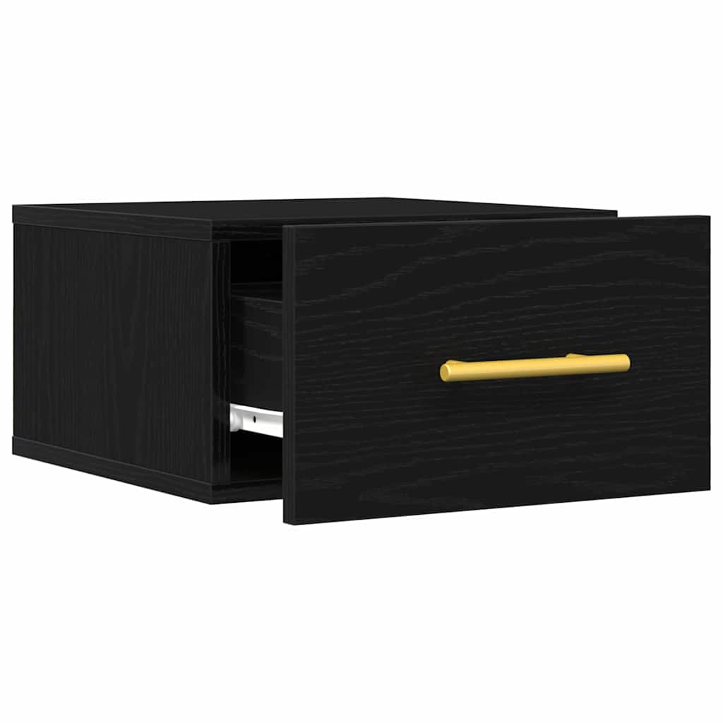 Nattbordskap Svart Eik 35 x 35 x 20 cm Konstruert tre
