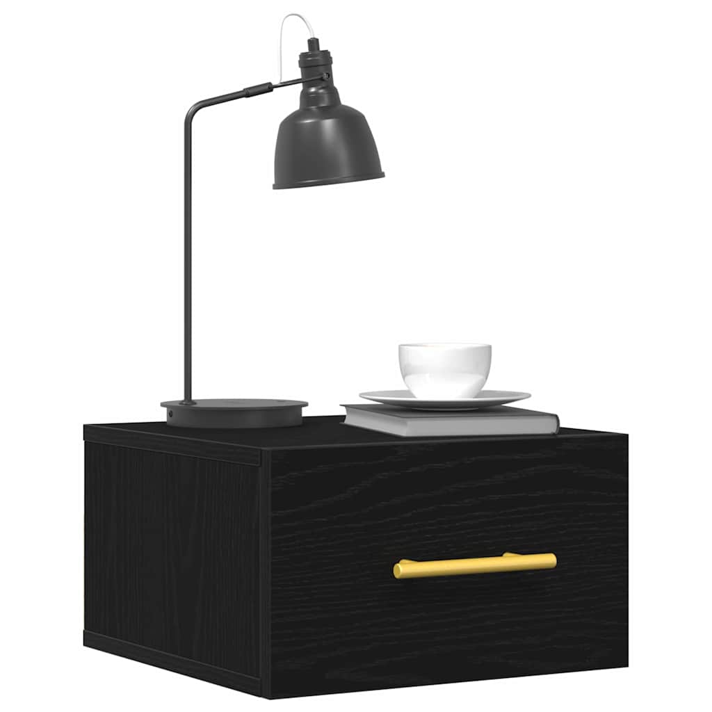 Nattbordskap Svart Eik 35 x 35 x 20 cm Konstruert tre