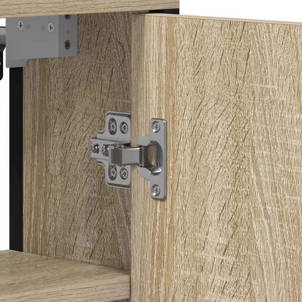 Baderomsspeil Beige 60 x 16 x 60 cm Glass og konstruert tre