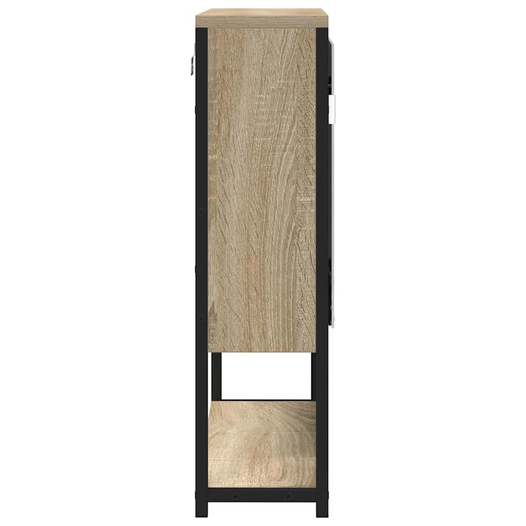 Baderomsspeil Beige 60 x 16 x 60 cm Glass og konstruert tre