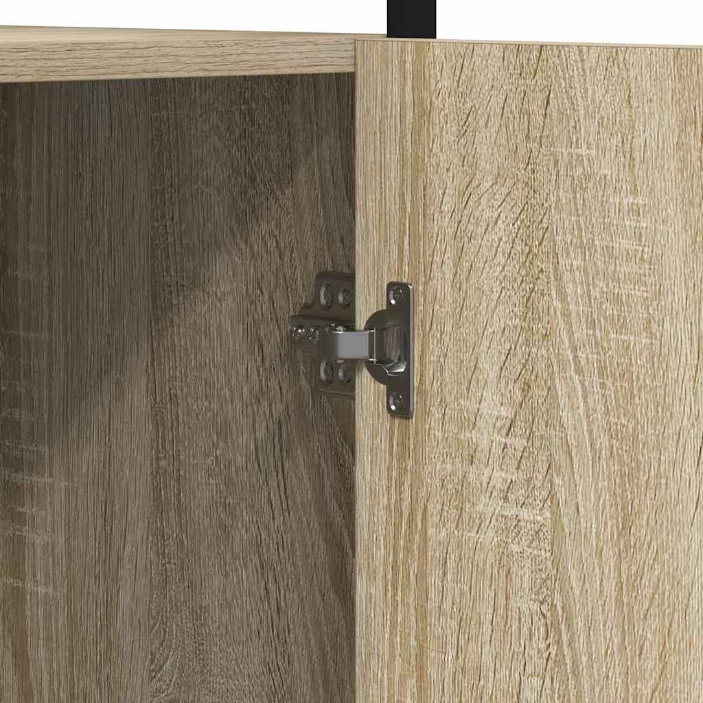 Baderomsskap med hylle Sonoma 33 x 33 x 185,5 cm Konstruert tre