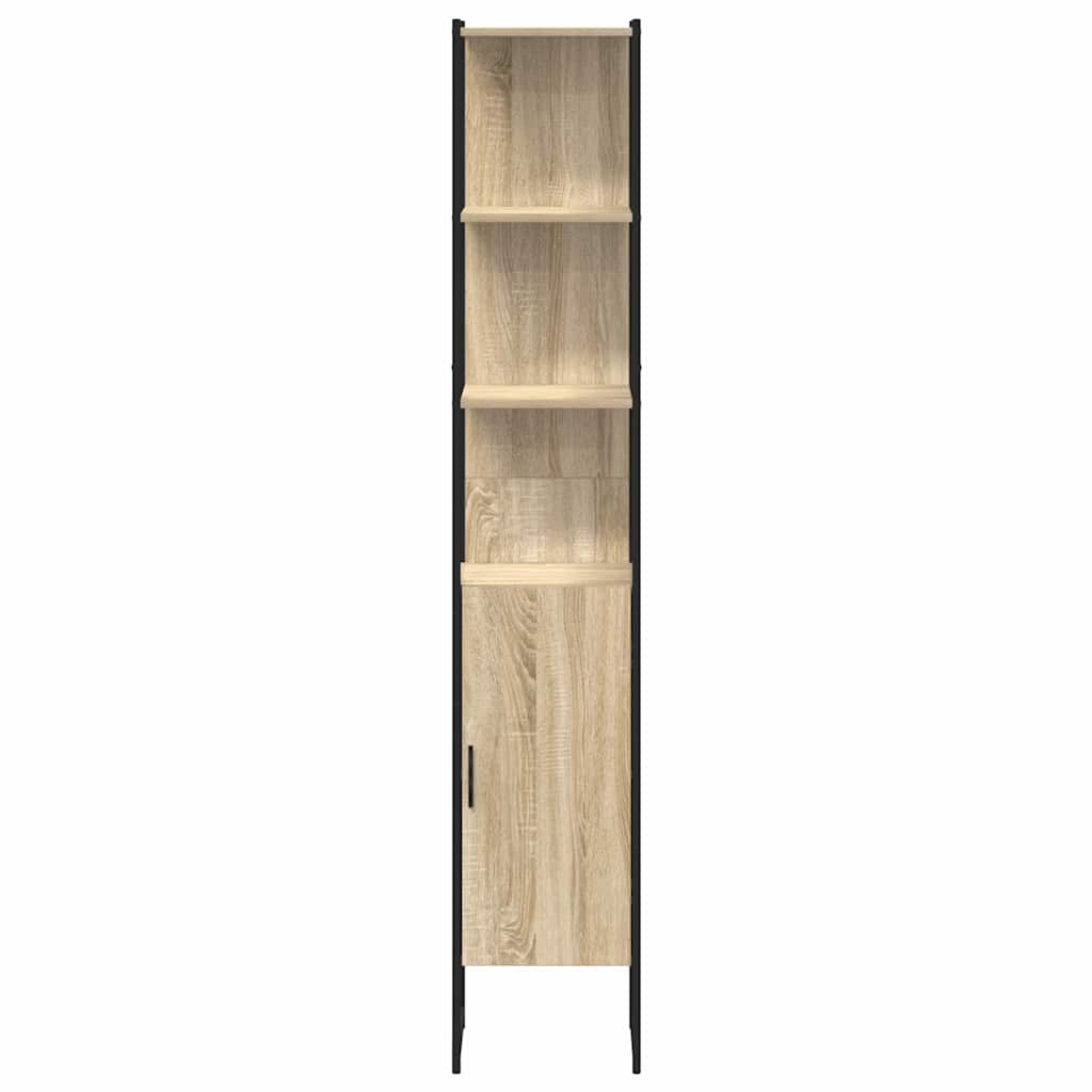Baderomsskap med hylle Sonoma 33 x 33 x 185,5 cm Konstruert tre