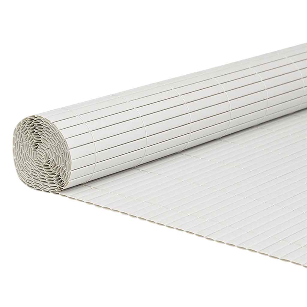 Hagegjerde dobbeltsidig hvitt 1,8x3 m PVC