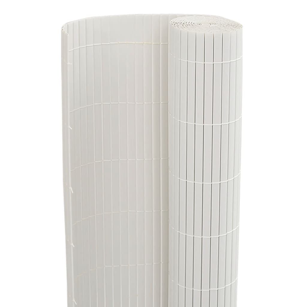 Hagegjerde dobbeltsidig hvitt 1,8x3 m PVC