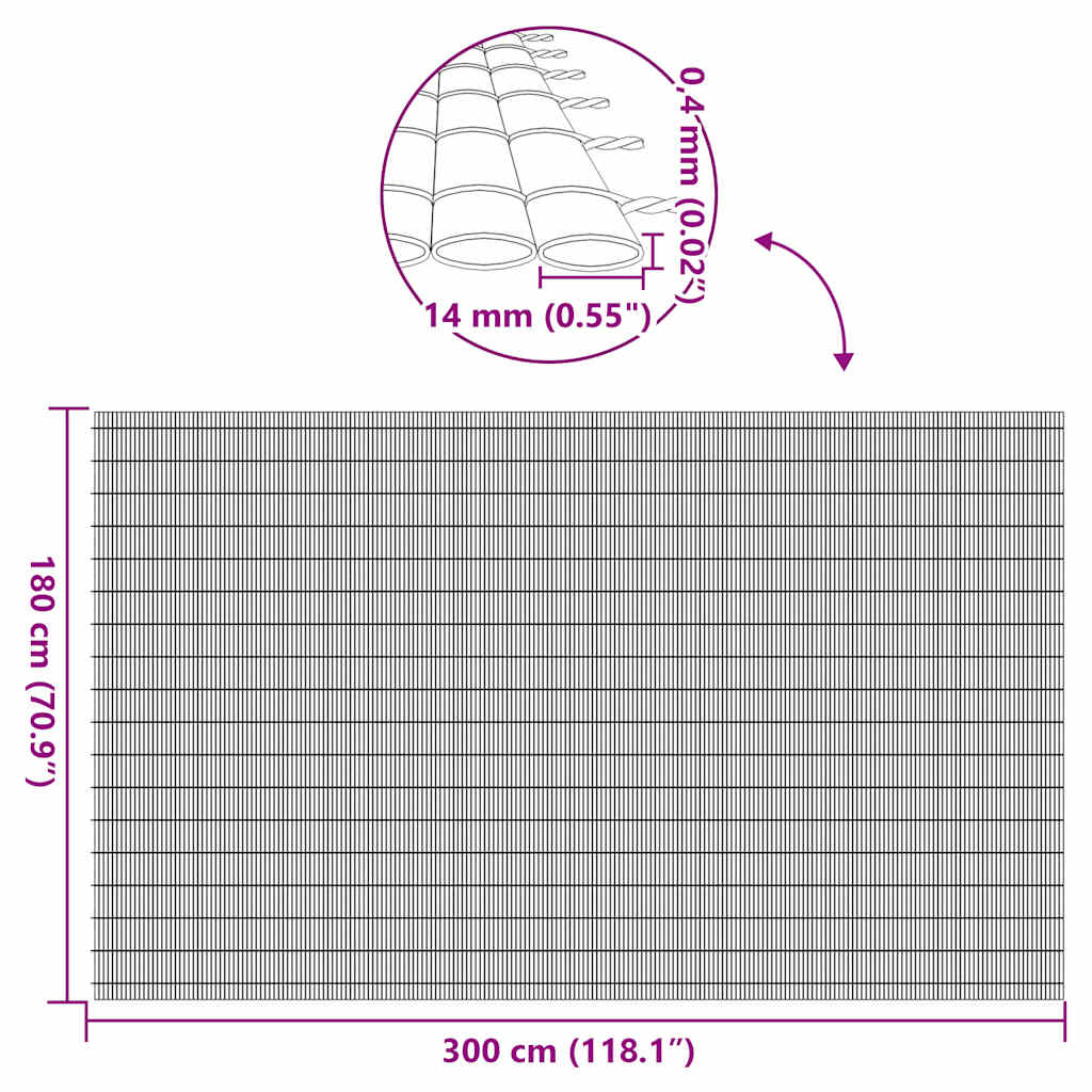 Hagegjerde dobbeltsidig gul 1,8x3 m PVC