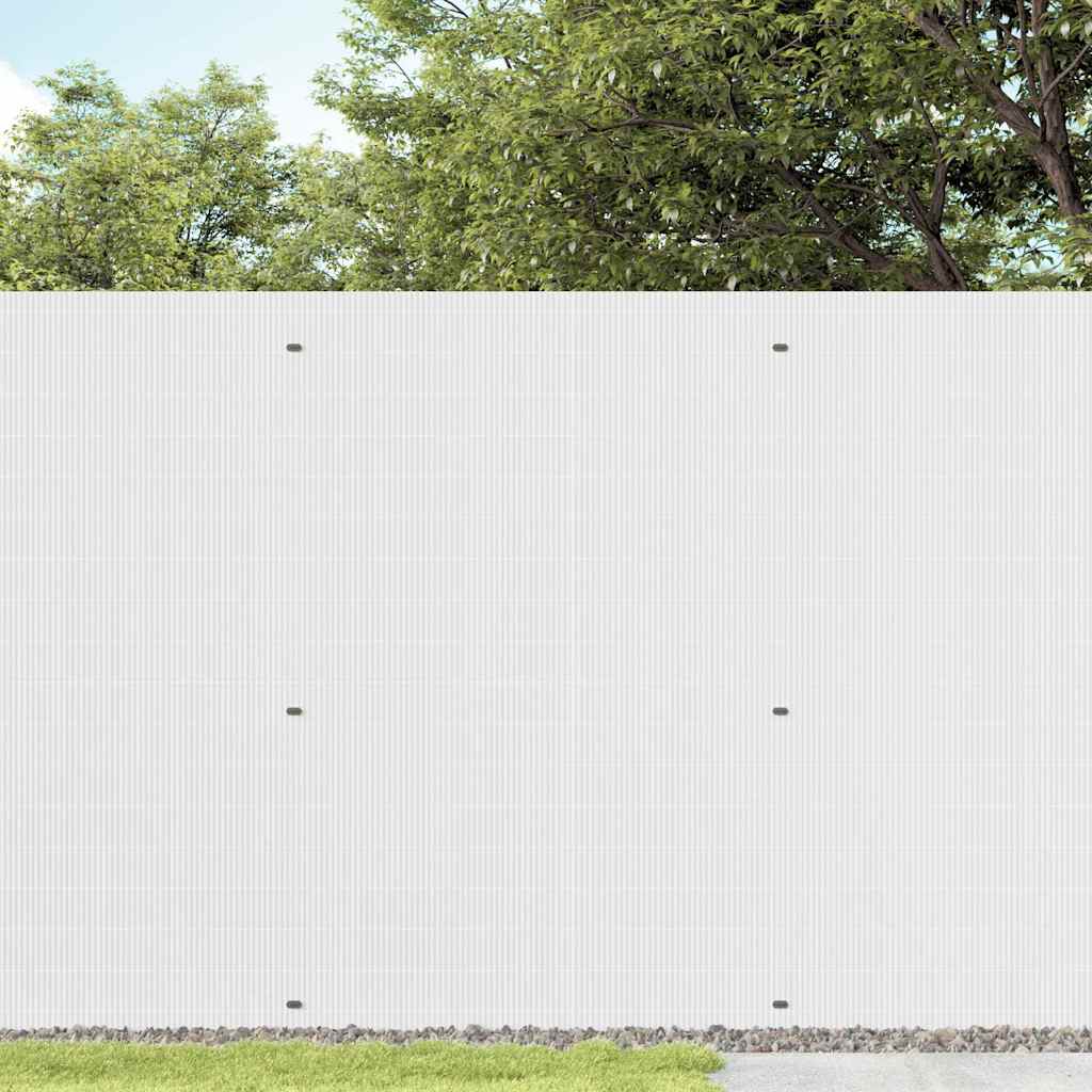 Hagegjerde dobbeltsidig hvitt 1,8x5 m PVC