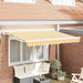 Markiseramme Gul og hvit 250 x 200 cm Polyester med PU-belegg