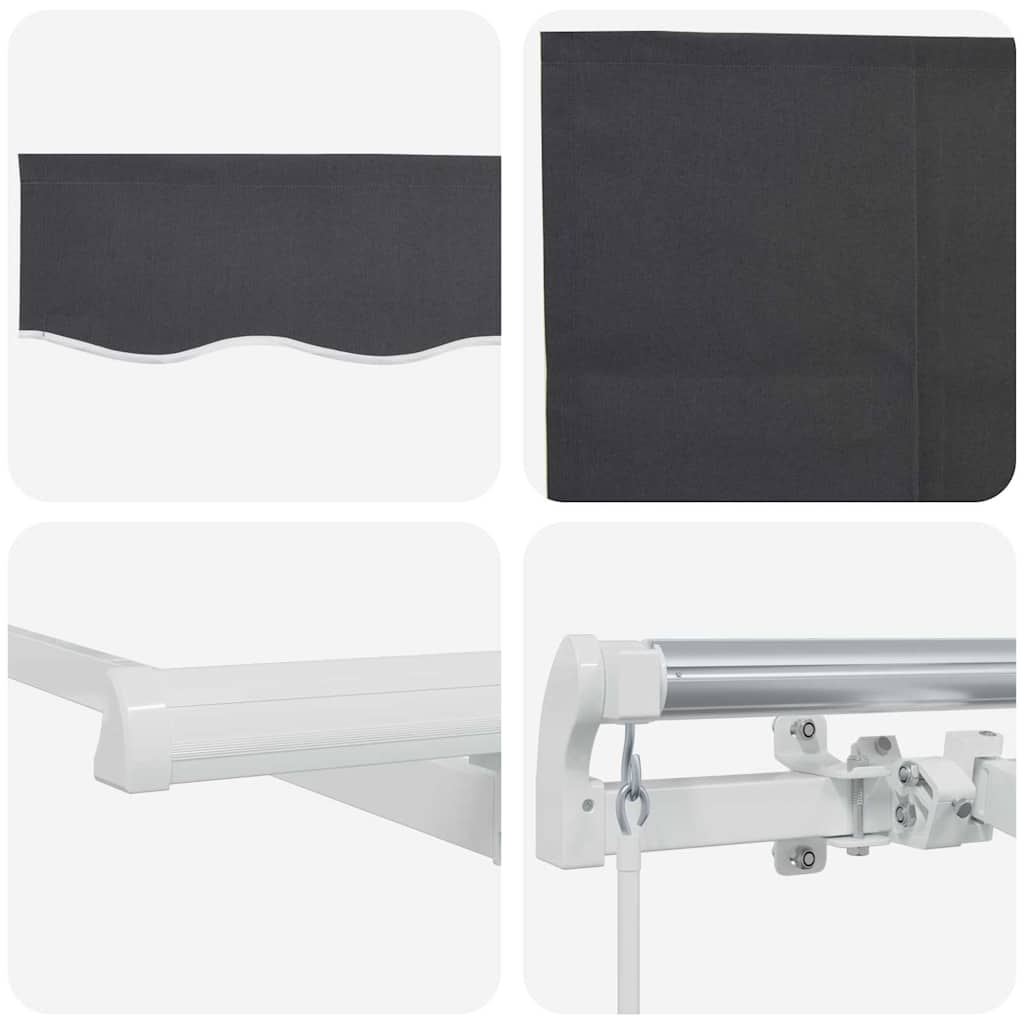 Innvendbar Markise Antrasitt 250 x 200 cm stoff vidaXL