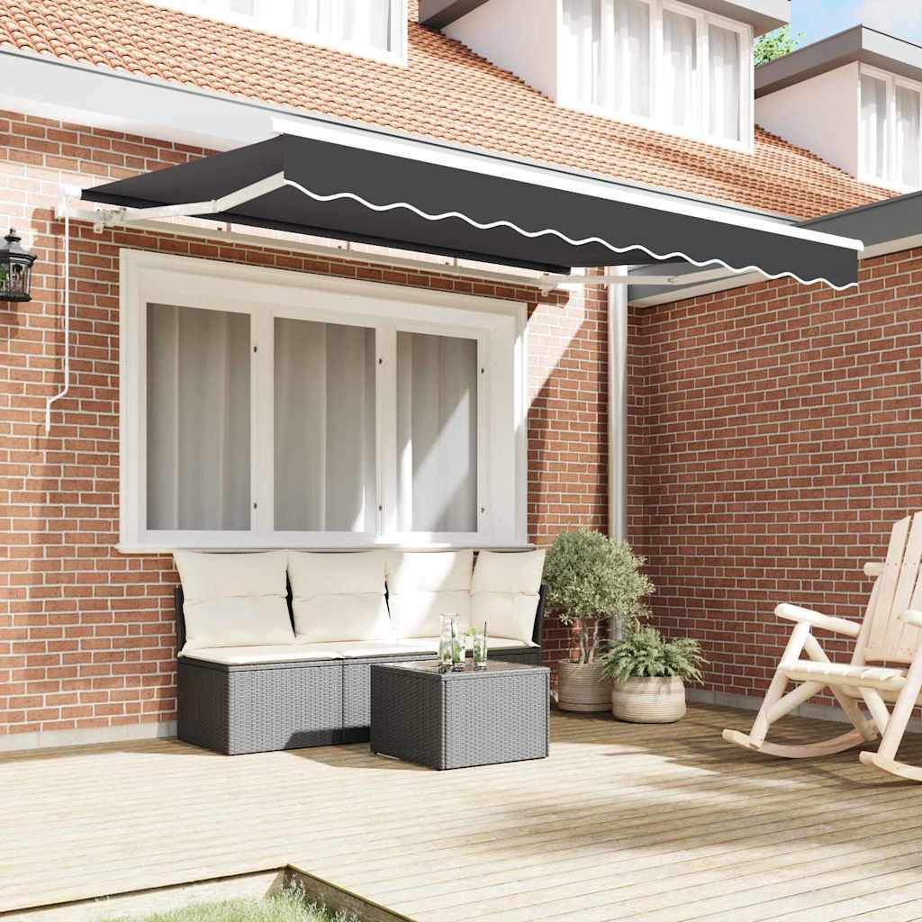 Innvendbar Markise Antrasitt 250 x 200 cm stoff vidaXL