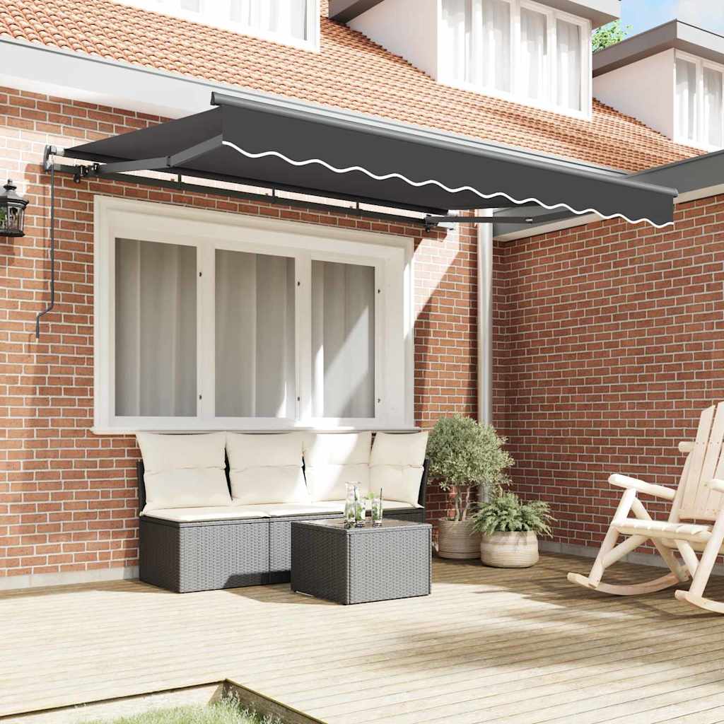 Innvendbar Markise Antrasitt 250 x 200 cm stoff vidaXL