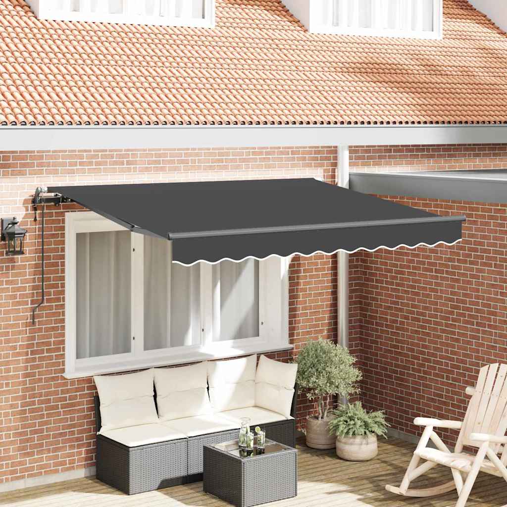 Innvendbar Markise Antrasitt 250 x 200 cm stoff vidaXL
