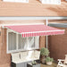 Markiseramme Rød og Hvit 250 x 200 cm Polyester med PU-belegg