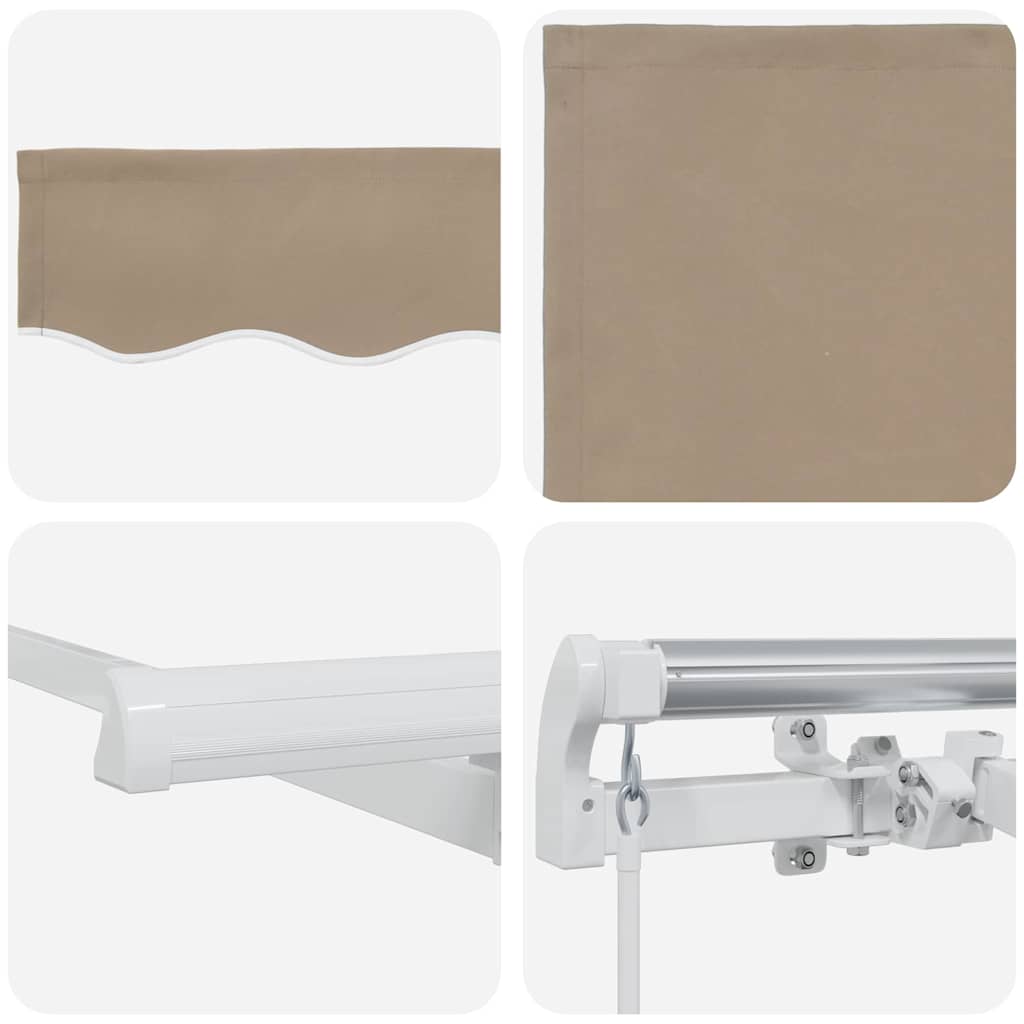 Innvendbar Markise Beige 250 x 200 cm stoff