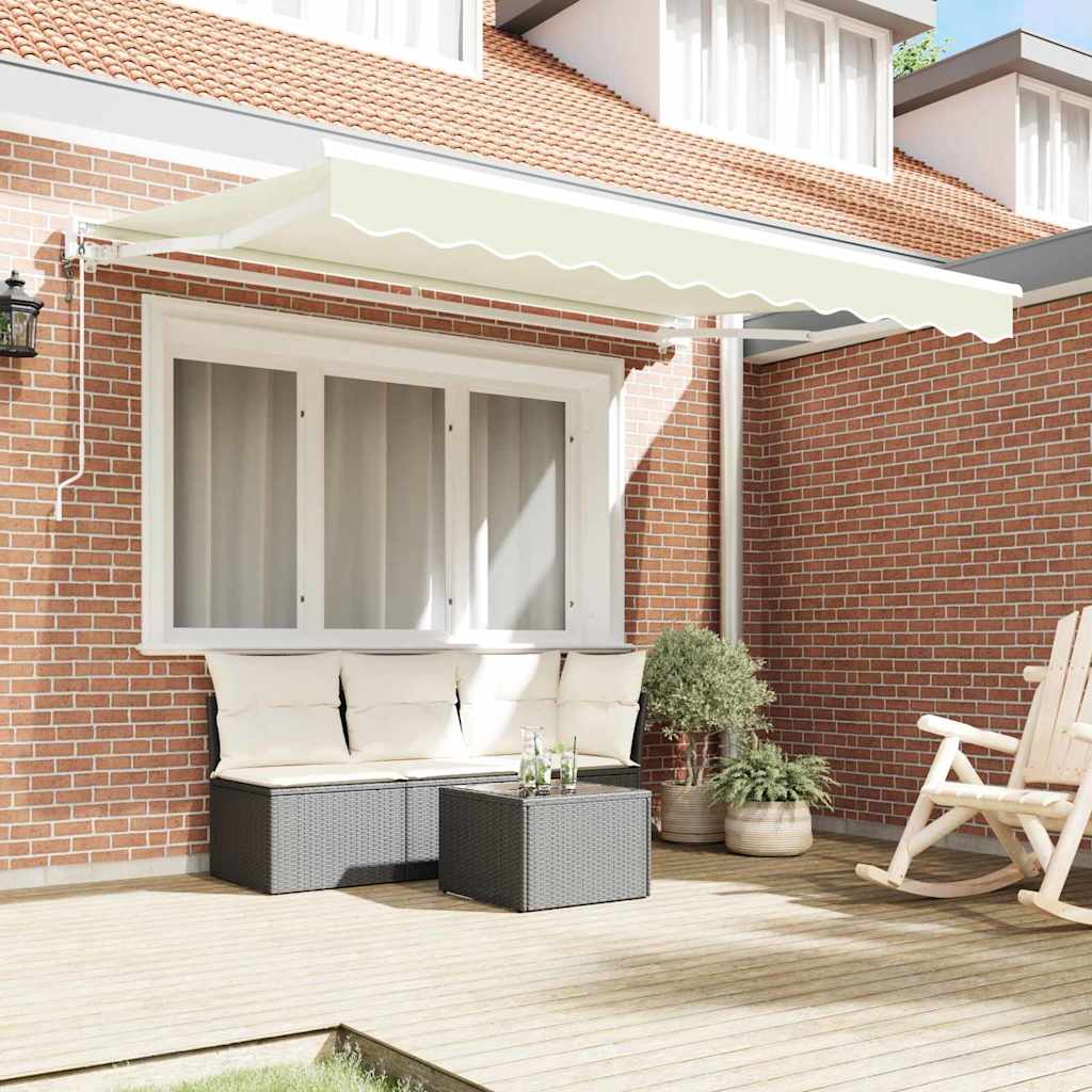 Markiseramme Krem 300 x 200 cm Polyester med PU-belegg