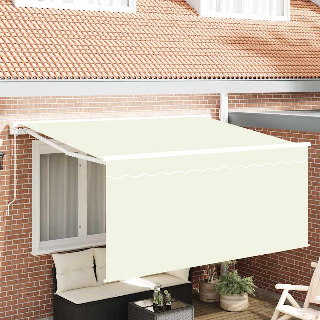 Innvendbar Markise Krem 300 x 200 cm Polyester og aluminium