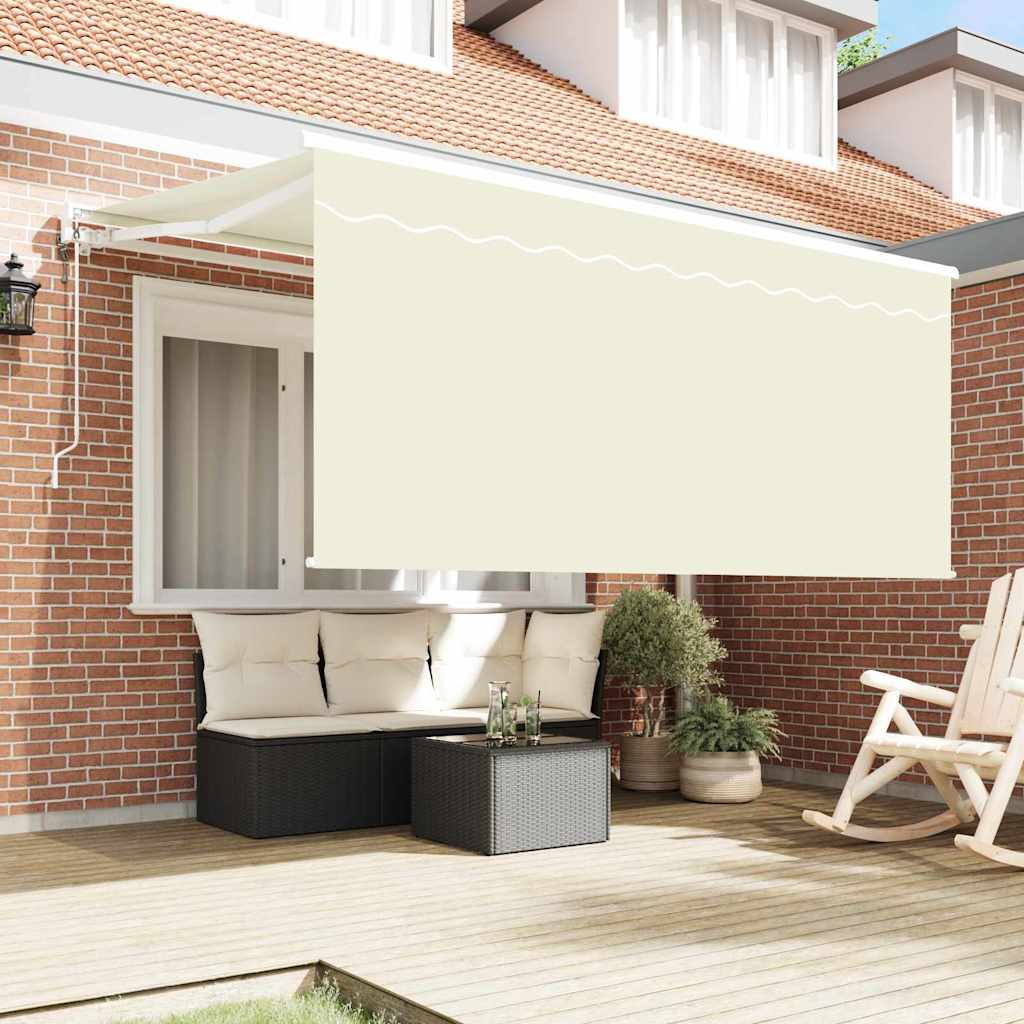 Innvendbar Markise Krem 300 x 200 cm Polyester og aluminium