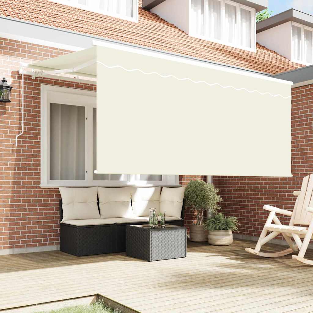 Innvendbar Markise Krem 300 x 200 cm Polyester og aluminium
