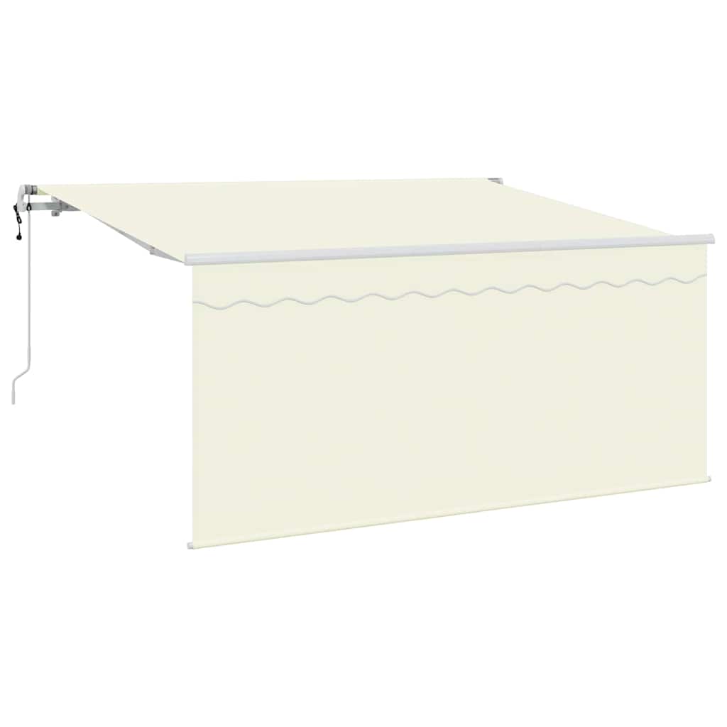 Innvendbar Markise Krem 300 x 200 cm Polyester og aluminium