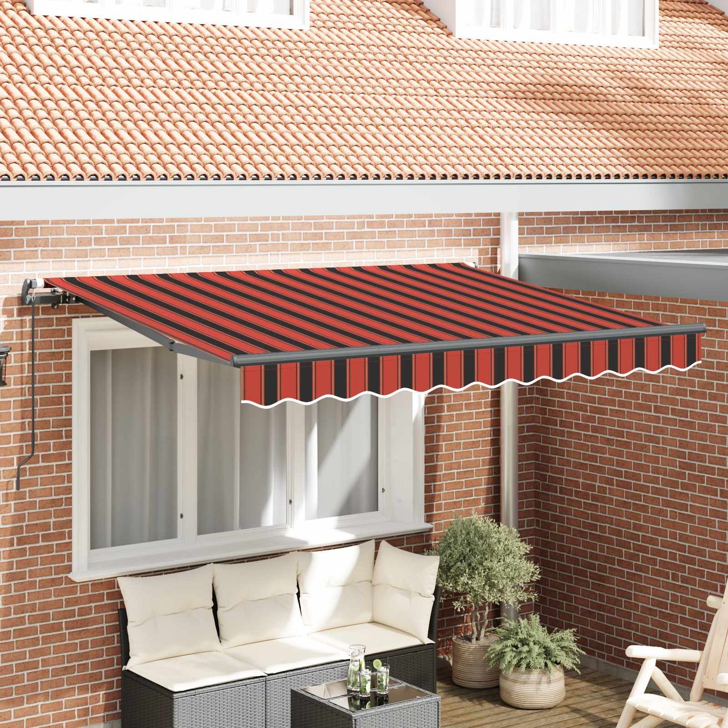 Innvendbar Markise Oransje 300 x 200 cm stoff