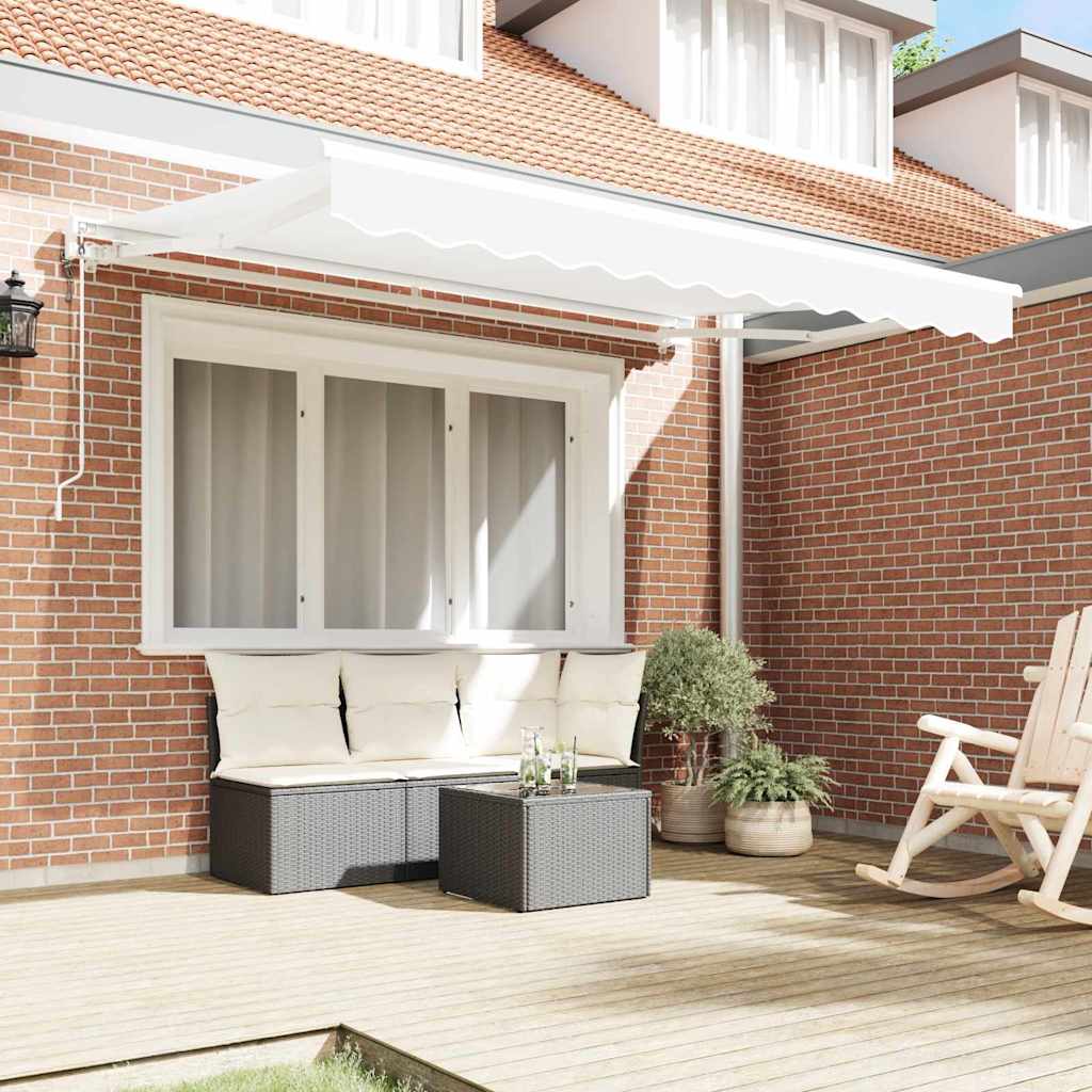 Markiseramme Hvit 300 x 200 cm Polyester med PU-belegg