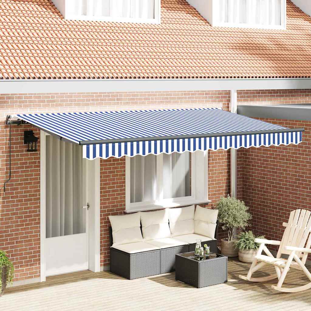 Innvendbar Markise Blå 350 x 200 cm stoff vidaXL