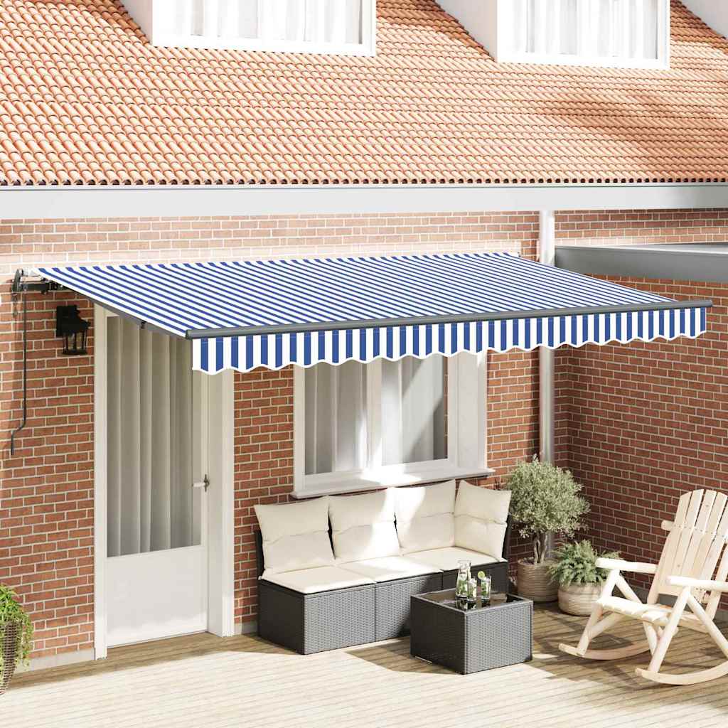 Innvendbar Markise Blå 350 x 200 cm stoff vidaXL