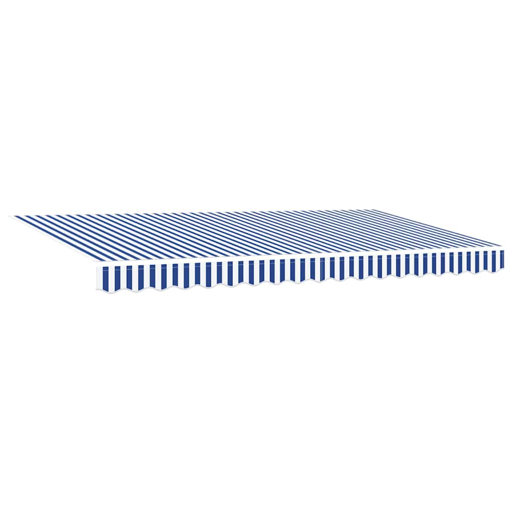 Innvendbar Markise Stripete Blå 350 x 200 cm stoff vidaXL