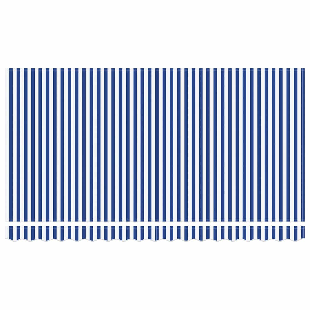 Innvendbar Markise Stripete Blå 350 x 200 cm stoff vidaXL