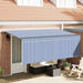 Innvendbar Markise Blå og hvit 350 x 200 cm vidaXL
