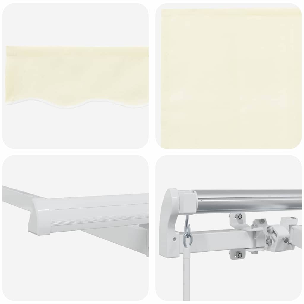 Markise med persienne Krem 350 x 200 x 120 cm Stoff og Metall vidaXL