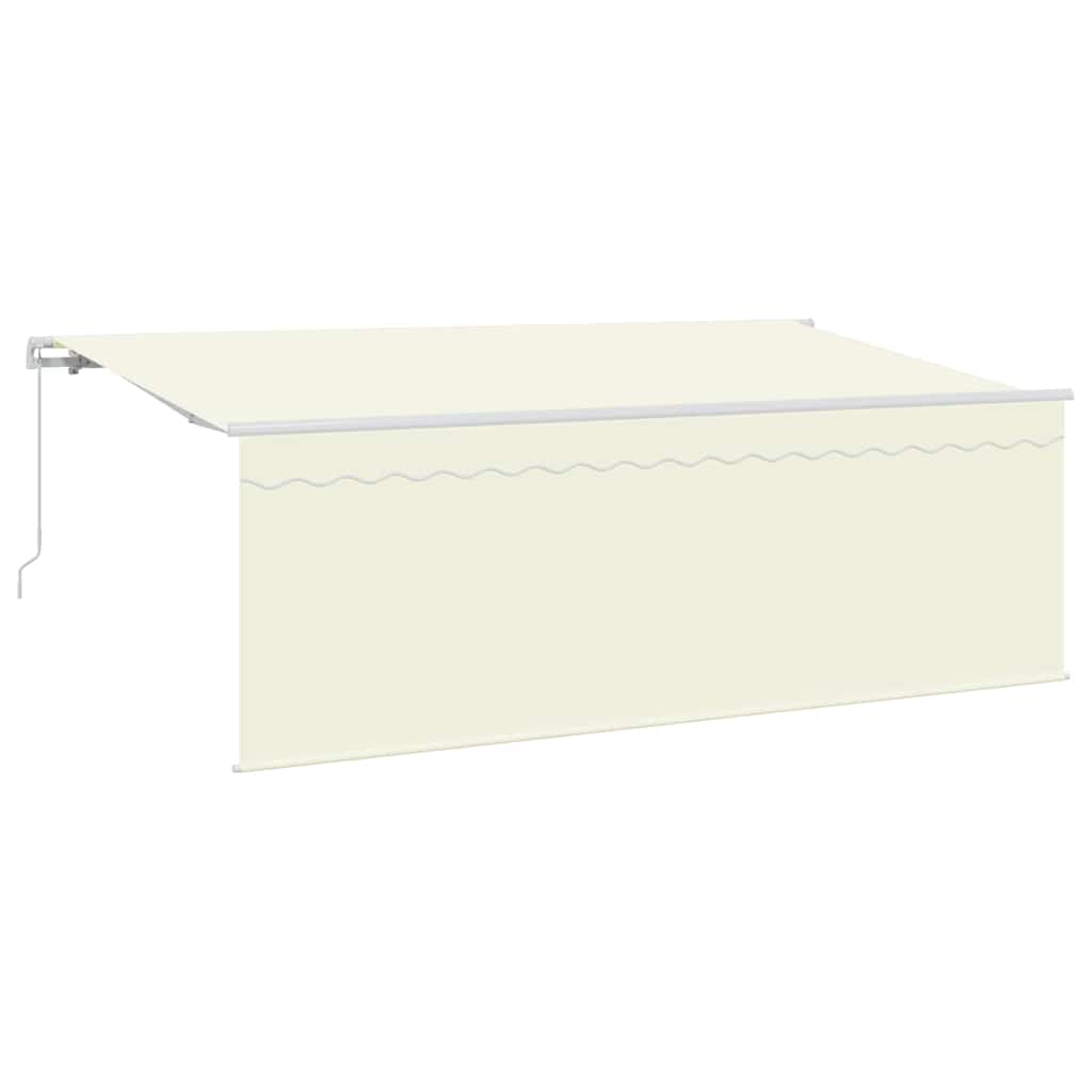 Markise med persienne Krem 350 x 200 x 120 cm Stoff og Metall vidaXL