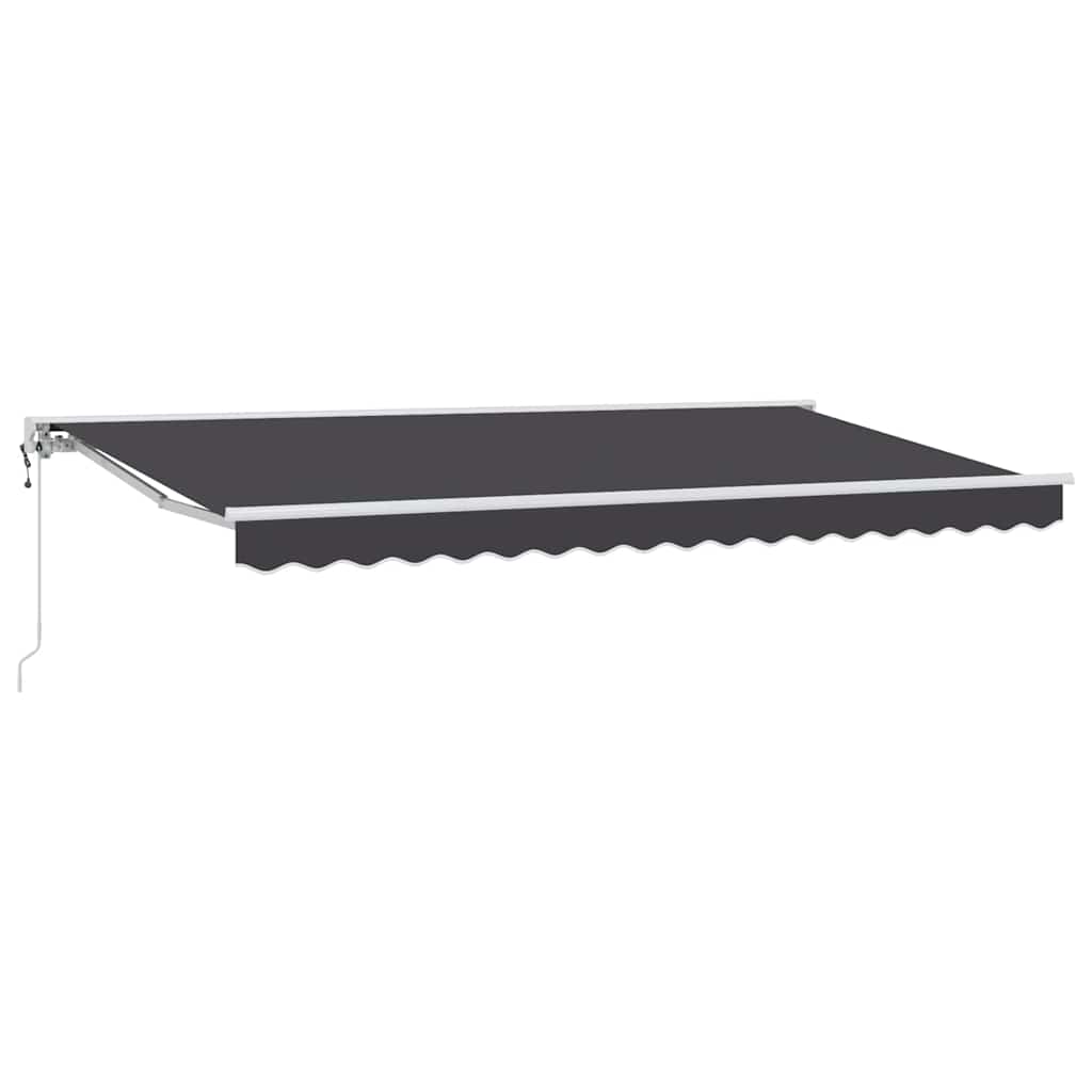 Innvendbar Markise Antrasitt 350 x 200 cm Polyester og Metall vidaXL