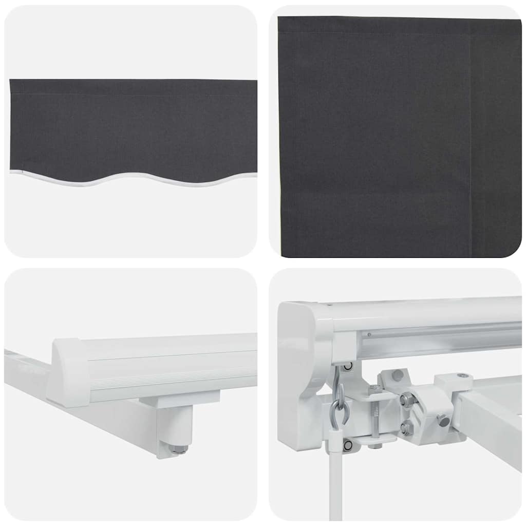 Innvendbar Markise Krem 350 x 200 cm Polyester og aluminium vidaXL
