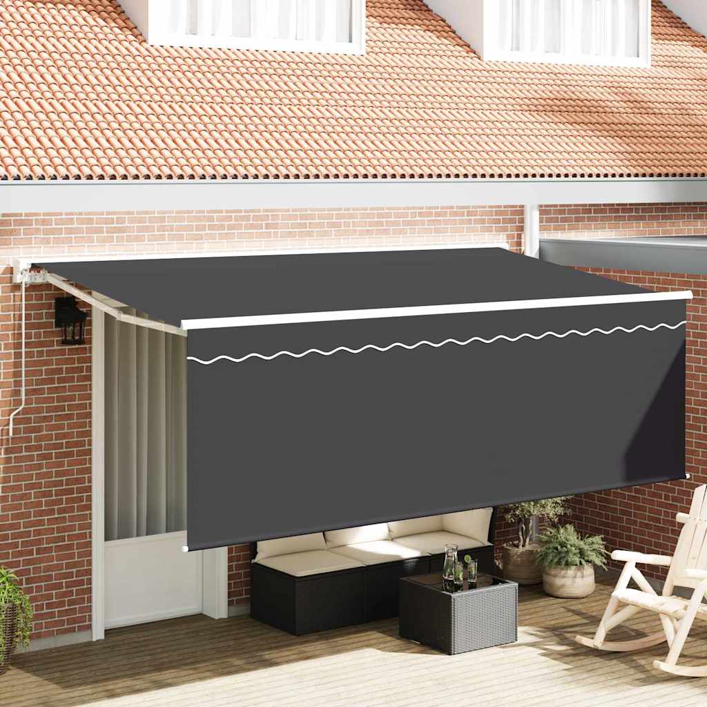 Innvendbar Markise Krem 350 x 200 cm Polyester og aluminium vidaXL