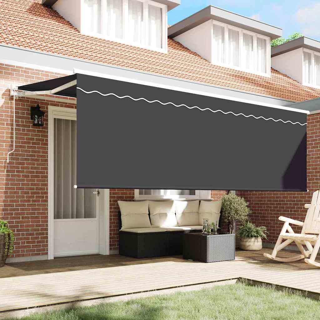 Innvendbar Markise Krem 350 x 200 cm Polyester og aluminium vidaXL