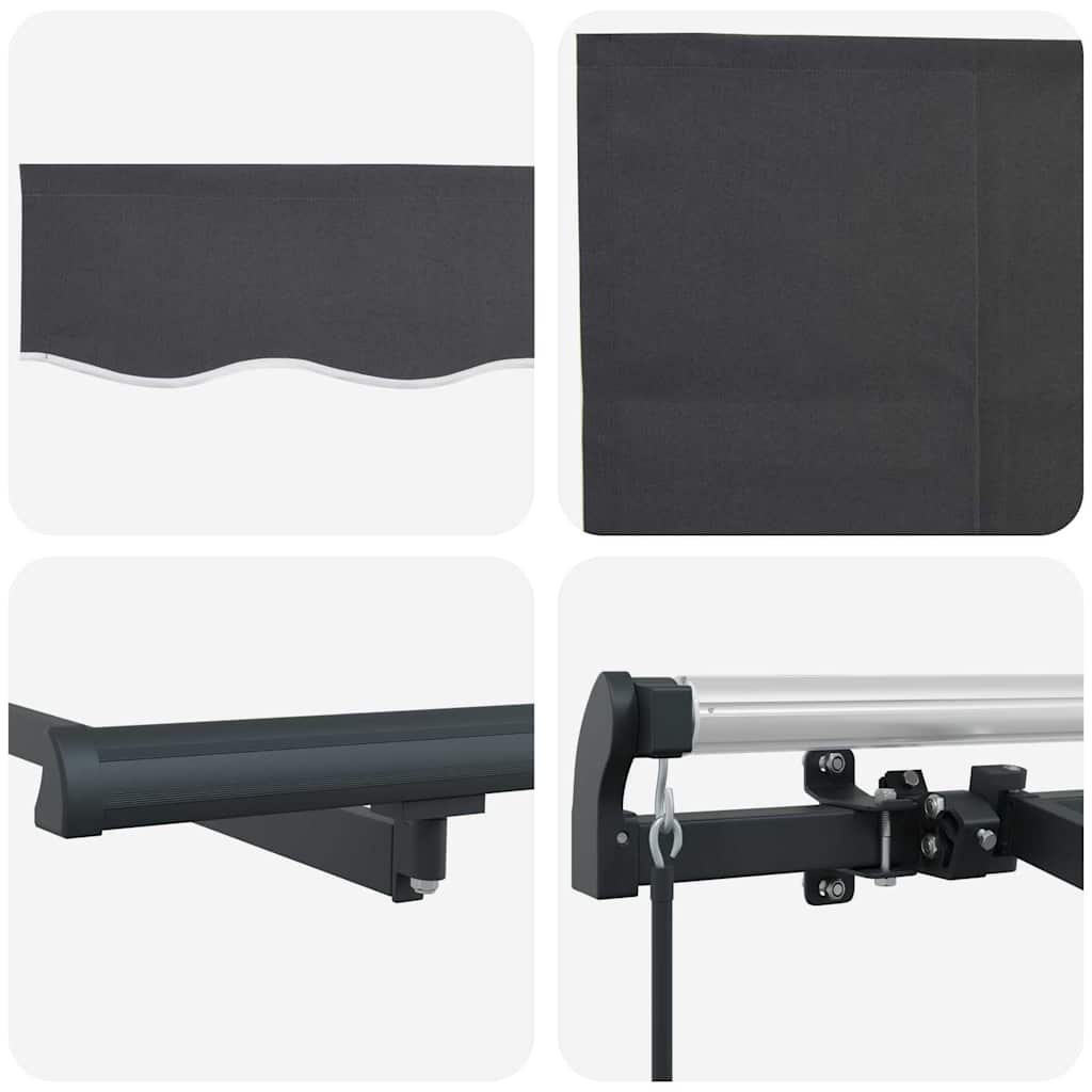 Innvendbar Markise Antrasitt 350 x 200 cm vidaXL