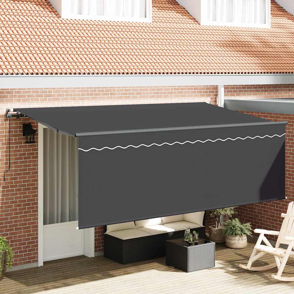 Innvendbar Markise Antrasitt 350 x 200 cm vidaXL