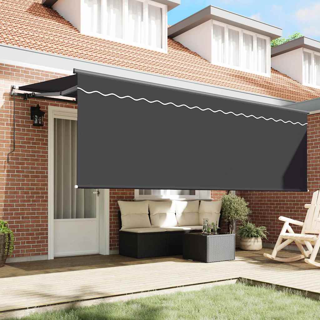 Innvendbar Markise Antrasitt 350 x 200 cm vidaXL